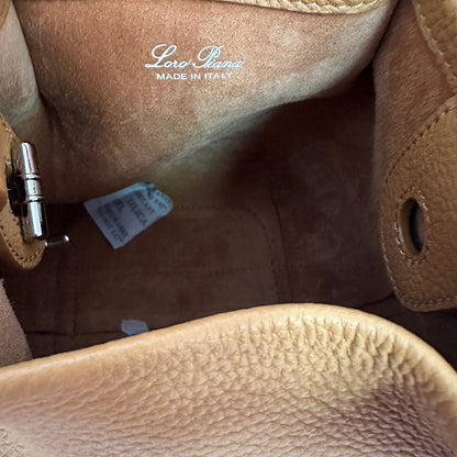 LORO PIANA MICRO BALE BAG IN MUSTARD YELLOW CALFSKIN
