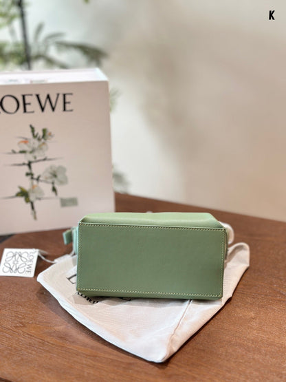 LOEWE LOE LUNA HOBO 20 BAG IN GREEN MINT CALFSKIN