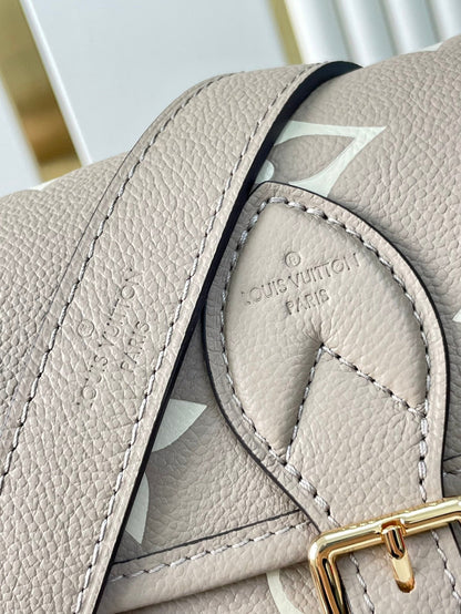 LOUIS VUITTON DIANE 23 IN TOURTERELLE WHITE MONOGRAM EMPREINTE LEATHER