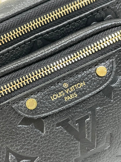 LOUIS VUITTON MINI BUMBAG 17 IN BLACK MONOGRAM EMPREINTE LEATHER GOLD HARDWARE