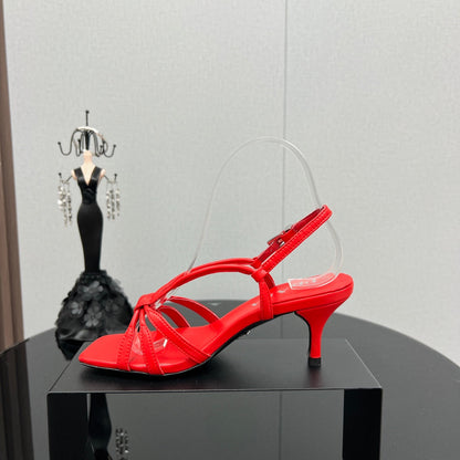 PRADA HEELED SANLS CANDY LAMBSKIN