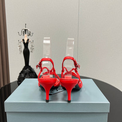 PRADA HEELED SANLS CANDY LAMBSKIN