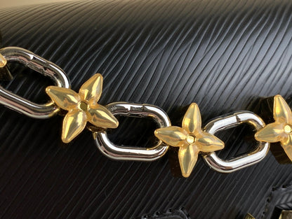 LOUIS VUITTON TWIST MM 23 IN BLACK EPI LEATHER GOLD AND SILVER HARDWARE