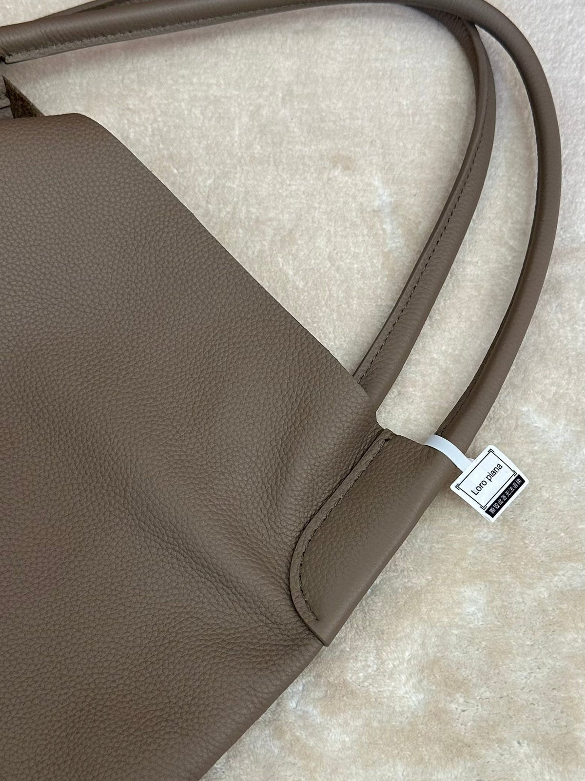 LORO PIANA BALE HOBO EXTRA LARGE 40 BAG IN MEDIUM BROWN CALFSKIN