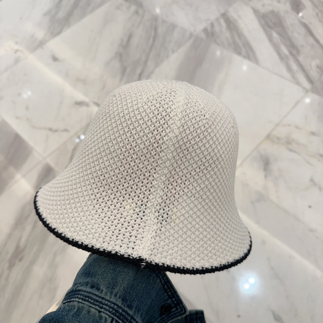 MIU MIU MM BUCKET IN WHITE MESH FABRIC