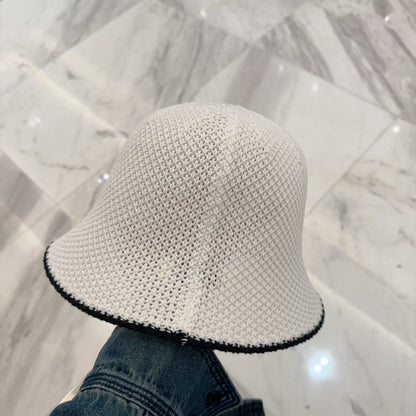 MIU MIU MM BUCKET IN WHITE MESH FABRIC