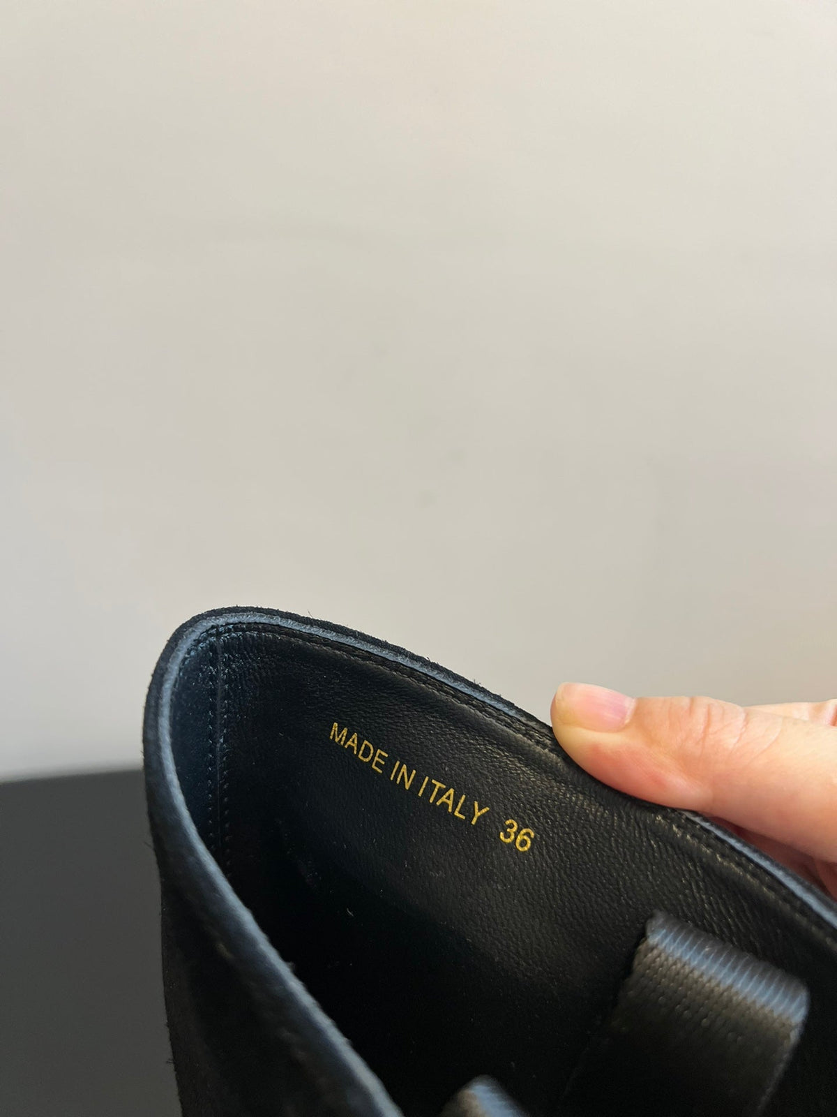 PRADA 25S HIGH-CUT PLATFORM BOOTS IN BLACK SUEDE WITH SILVER HARDWARE