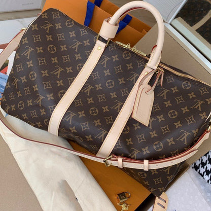 LOUIS VUITTON LV KEEPALL BANDOULIERE 45 MONOGRAM CANVAS