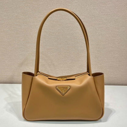PRADA 28 LARGE BEIGE CALFSKIN HANDBAG