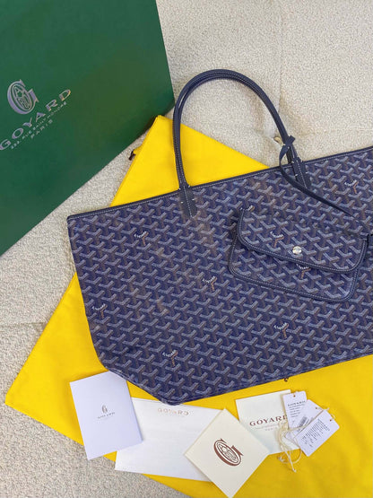 GOYARD SAINT LOUIS GM 40CM NAVY BLUE CANVAS