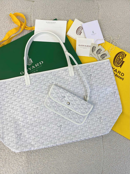 GOYARD SAINT LOUIS GM 40CM WHITE CANVAS
