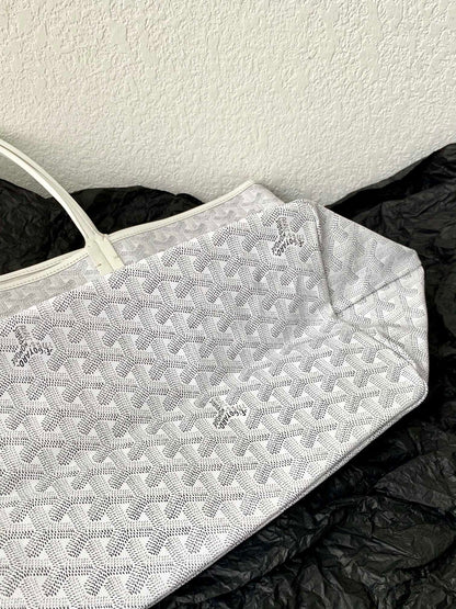 GOYARD SAINT LOUIS GM 40CM WHITE CANVAS