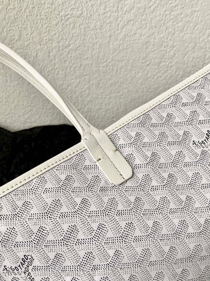 GOYARD SAINT LOUIS GM 40CM WHITE CANVAS