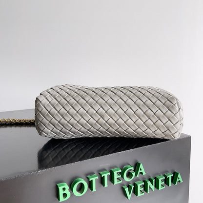 BOTTEGA VENETA Teen Lauren 1980 With Chain 27 PEARL CALFSKIN GHW