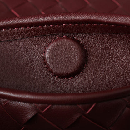 BOTTEGA VENETA LARGE HOP 54 IN BURGUNDY LAMBSKIN