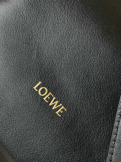 LOEWE LOE MEDIUM 30 FLAMENCO KNOT IN BLACK LAMBSKIN GLOGO