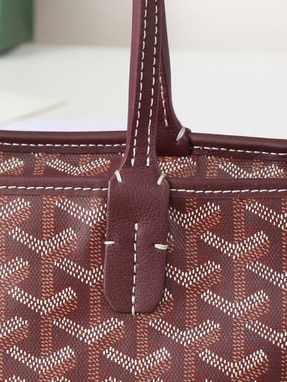 GOYARD SAINT LOUIS MM 30CM BURGUNDY CANVAS