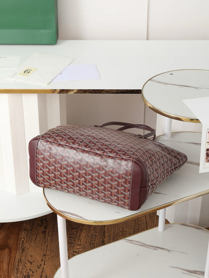 GOYARD SAINT LOUIS MM 30CM BURGUNDY CANVAS