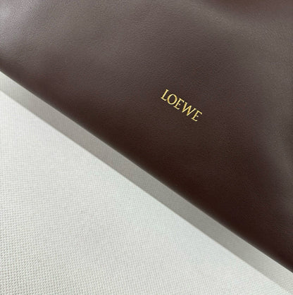 LOEWE LOE 30 FLAMENCO PURSE BUCKET IN CHESTNUT BROWN CALFSKIN
