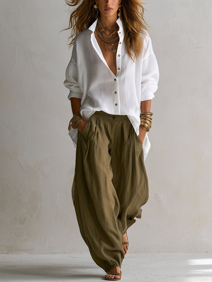 Relaxed Lantern Pants Set