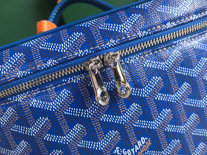 GOYARD MUSE VANITY CASE 20 IN BLUE GOYARDINE CANVAS