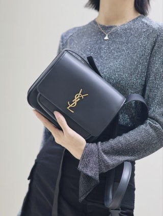 SAINT LAURENT YSL 25S NIKI BABY 22 IN BLACK CALFSKIN GOLD HARDWARE