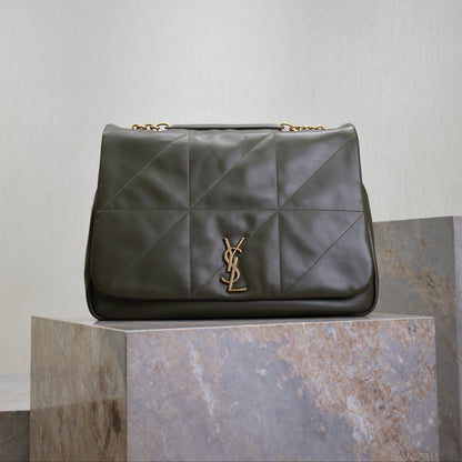 SAINT LAURENT YSL 25S LARGE JAMIE 43 IN LIGHT MUSK LAMBSKIN GOLD HARDWARE
