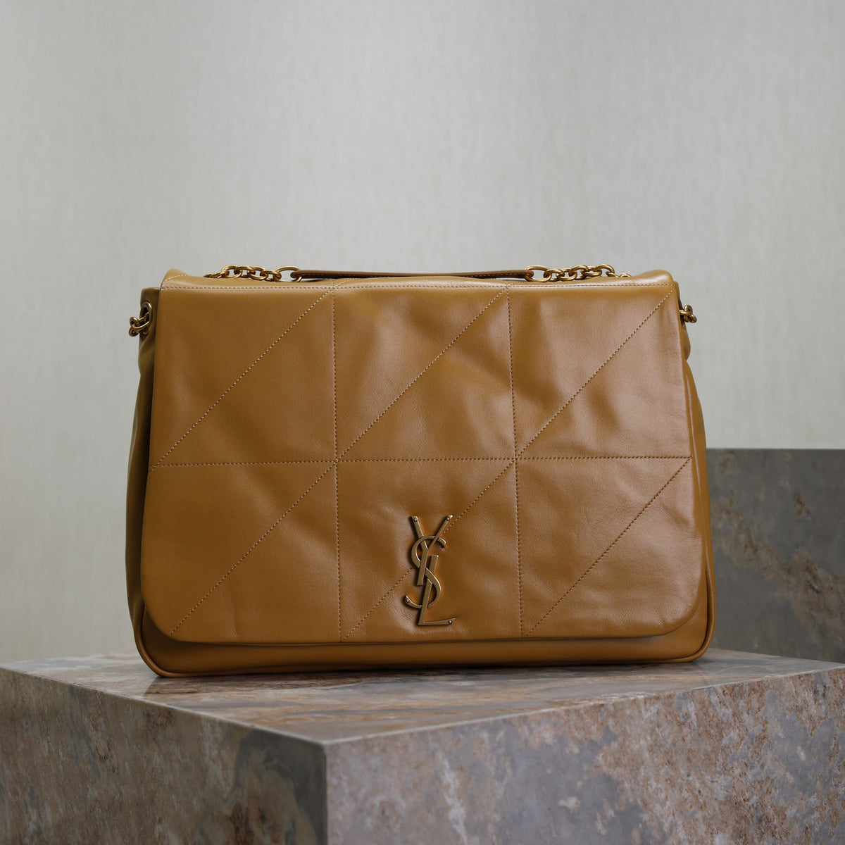 SAINT LAURENT YSL 25S LARGE JAMIE 43 IN DARK GOLDENROD LAMBSKIN GOLD HARDWARE