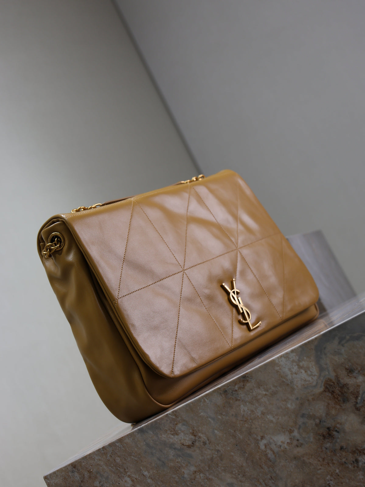SAINT LAURENT YSL 25S LARGE JAMIE 43 IN DARK GOLDENROD LAMBSKIN GOLD HARDWARE