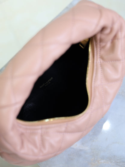 SAINT LAURENT YSL 25S ICARINO 17 IN HORTENSIA QUILTED CALFSKIN GOLD HARDWRE