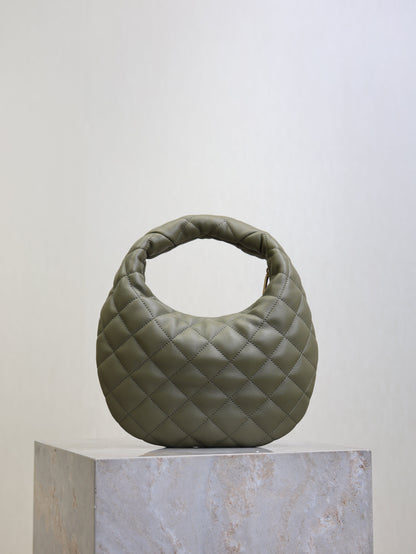 SAINT LAURENT YSL 25S ICARE BABY 17 IN DARK OLIVE QUILTED CALFSKIN GOLD HARDWRE