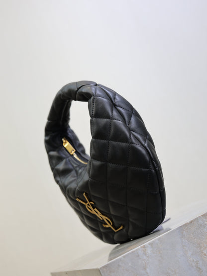 SAINT LAURENT YSL 25S ICARE BABY 17 IN BLACK QUILTED CALFSKIN GOLD HARDWRE