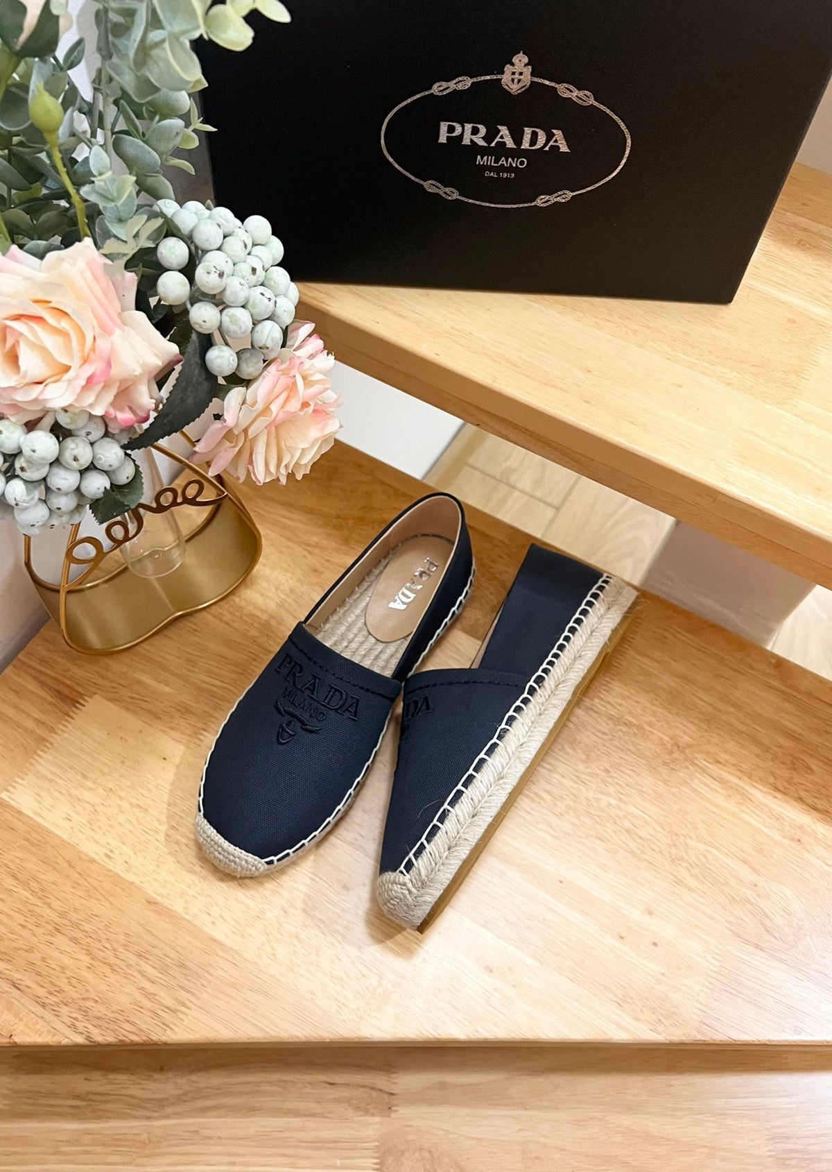 PRADA pra espadrilles denim canvas