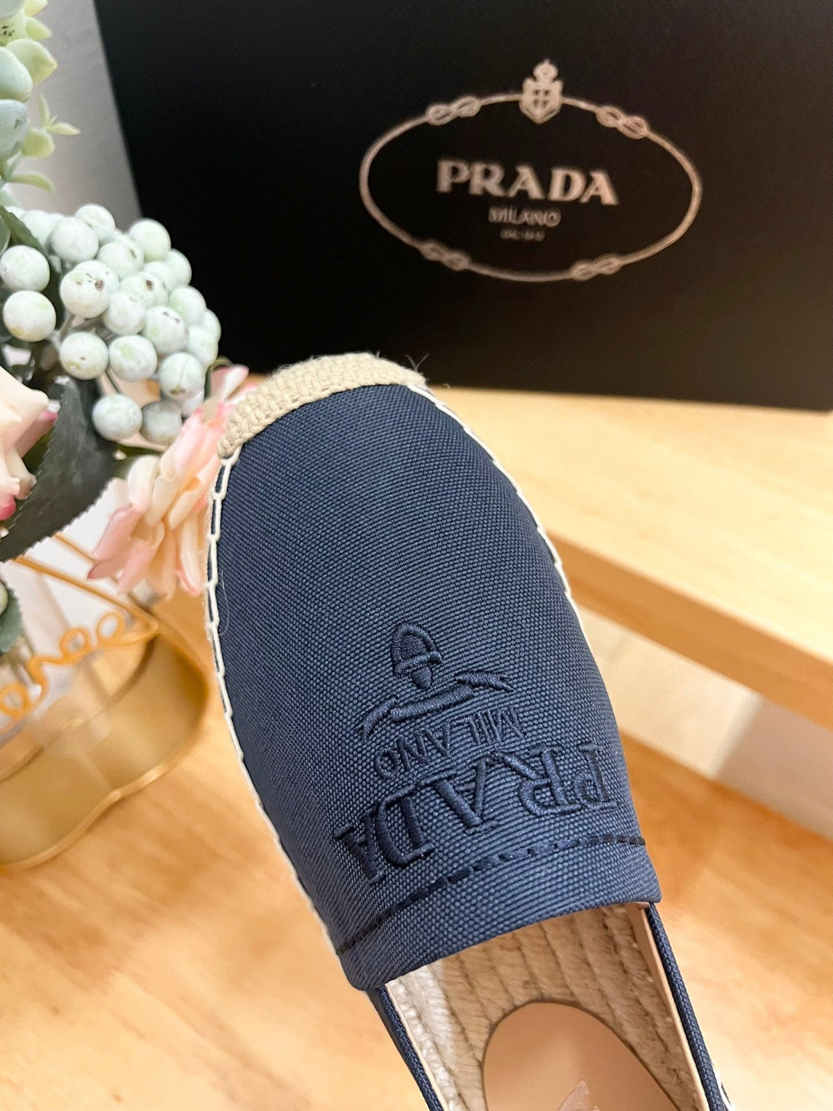 PRADA pra espadrilles denim canvas