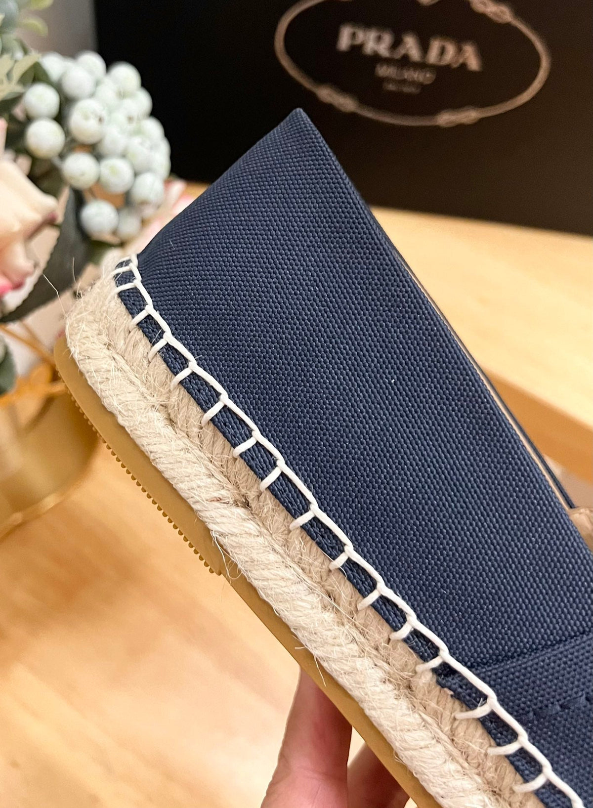 PRADA pra espadrilles denim canvas