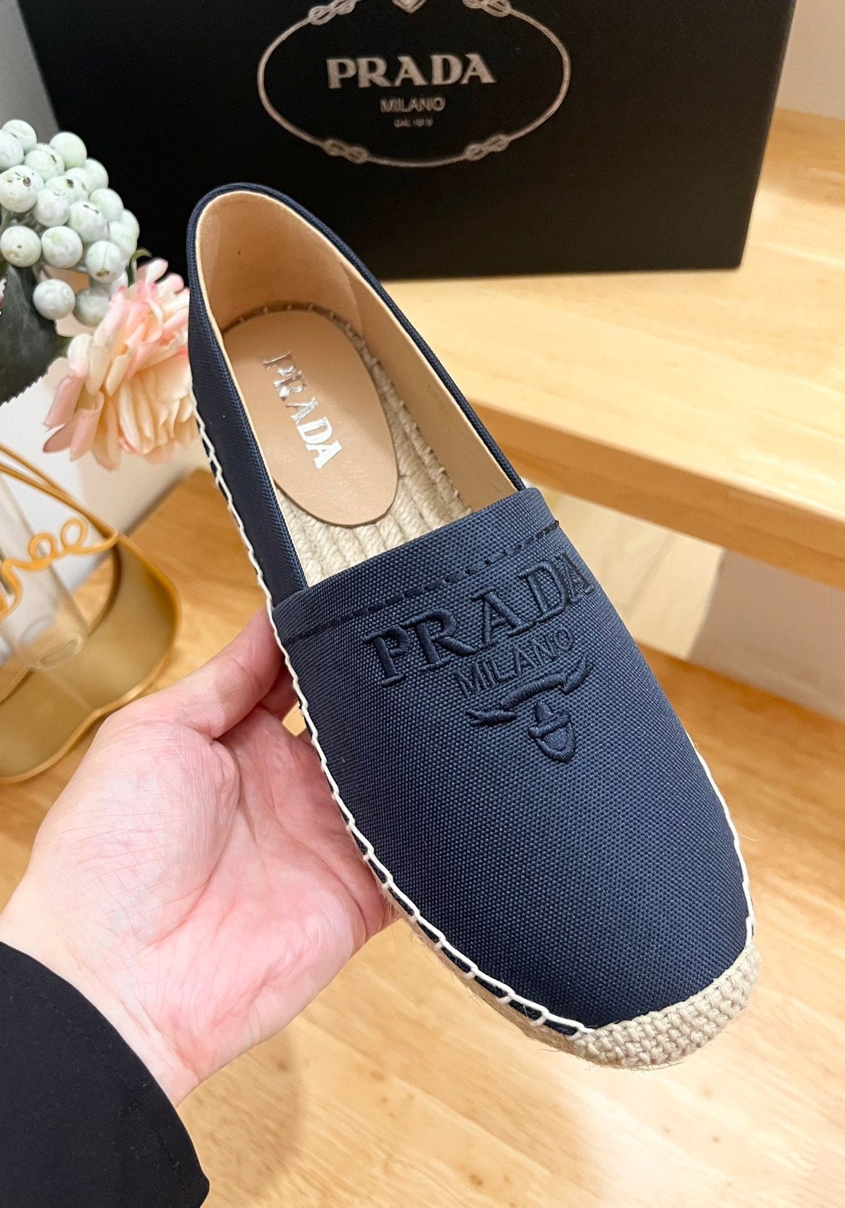 PRADA pra espadrilles denim canvas