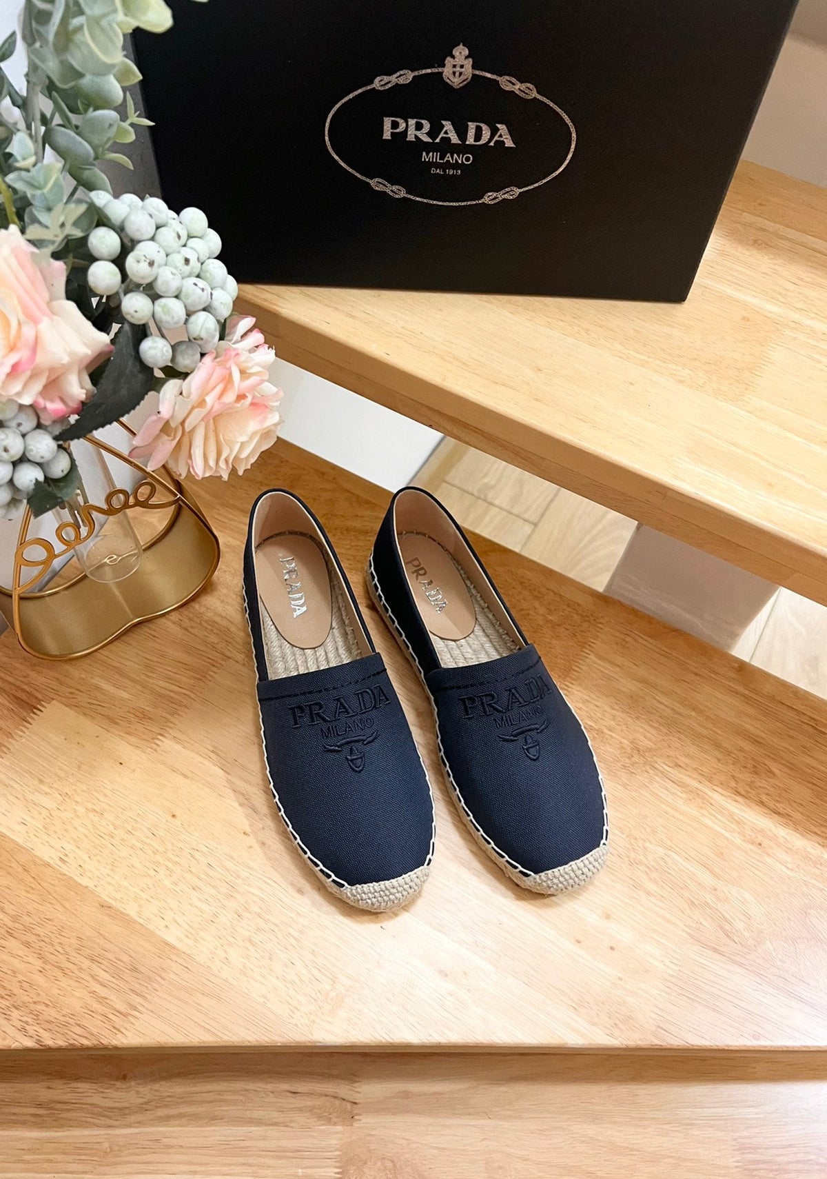 PRADA pra espadrilles denim canvas