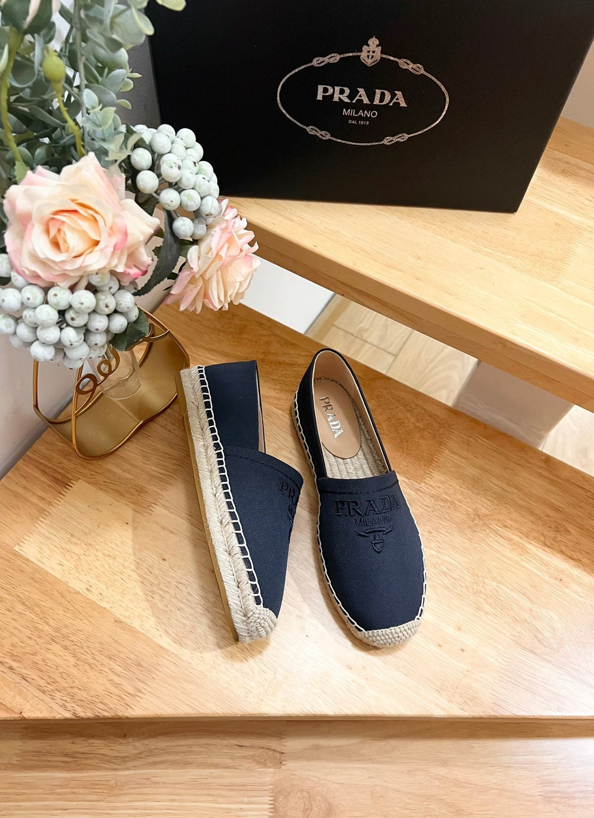 PRADA pra espadrilles denim canvas
