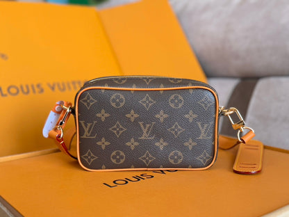 LOUIS VUITTON TROCADERO BAG 20 IN BROWN MIX ORANGE MONOGRAM ECLIPSE CANVAS