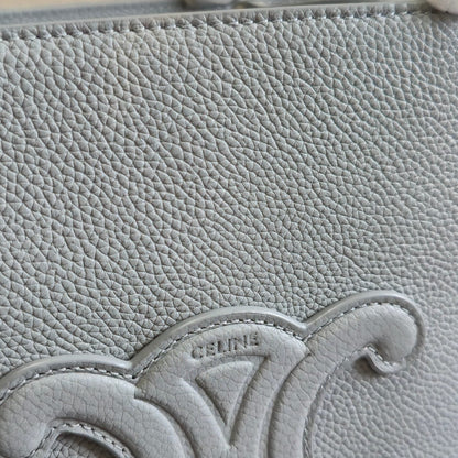 CELINE MINI CABAS ANAIS CUIR TRIOMPHE 20 IN BLUE GREY GRAINED CALFSKIN