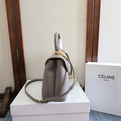 CELINE NINO TEEN MEDIUM 25 BAG IN GREY CALFSKIN