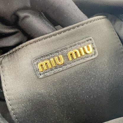 MIU MIU MATELASSÉ SMALL HANDBAG 17 IN BLACK LAMBSKIN