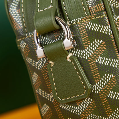 GOYARD CAP-VERT PM BAG 22 IN WOODLAND GREEN GOYARDINE CANVAS