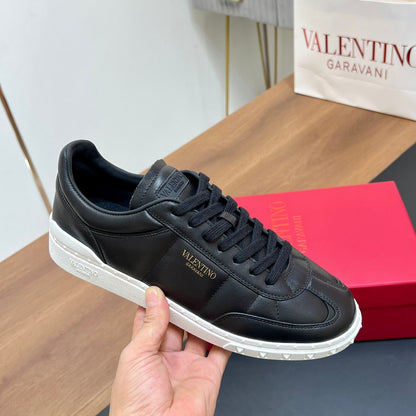 VALENTINO 25S SNEAKERS IN BLACK LAMBSKIN