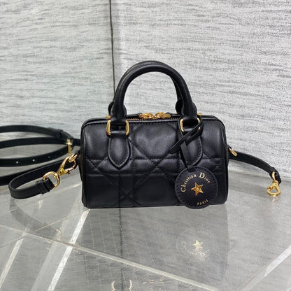 DIOR GROOVE MINI 17 BAG IN BLACK LAMBSKIN