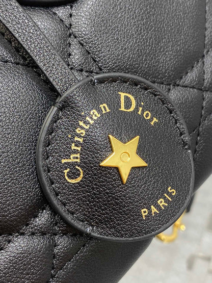 DIOR GROOVE MINI 20 BAG IN BLACK LAMBSKIN