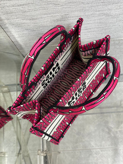 DIOR MISS TOTE 26 IN MAGENTA PURPLE CANVAS
