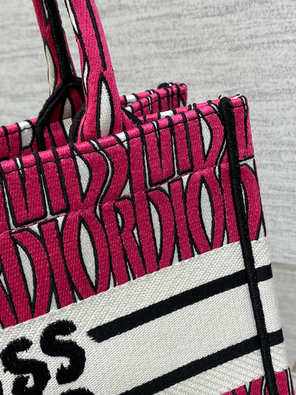 DIOR MISS TOTE 26 IN MAGENTA PURPLE CANVAS