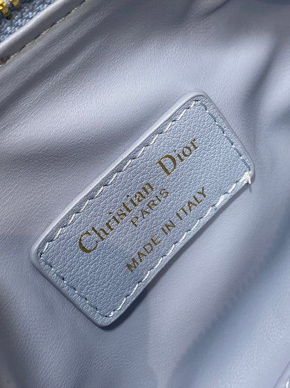 DIOR GROOVE MINI 17 BAG IN LIGHT BLUE LAMBSKIN