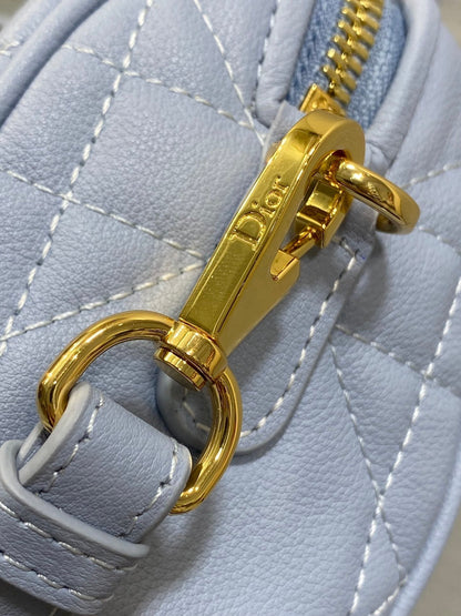 DIOR GROOVE MINI 17 BAG IN LIGHT BLUE LAMBSKIN